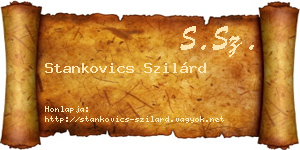 Stankovics Szilárd névjegykártya