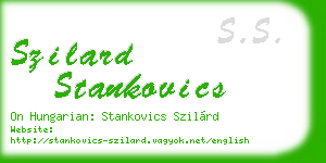szilard stankovics business card